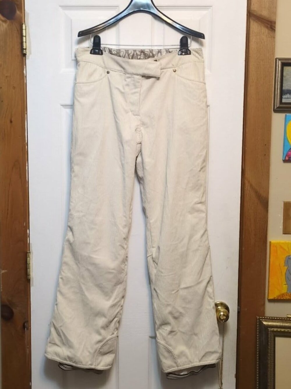 Obermeyer Double-Take Cream Corduroy Ski Pants Womens Sz 10 NWOT Snowboar Sports